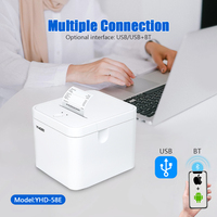 Imprimante thermique directe de reçus POS USB BT 58 mm en stock, imprimante de facturation OEM, compatible avec Windows/Linux/Mac/iOS/Android