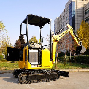 Mini-excavatrice sur chenilles avec système de surveillance à distance pour le creusement de piscines, couleur jaune - Product Image 1