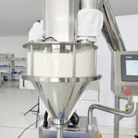 Machine de remplissage et d'emballage semi-automatique pour sachets préformés Doypack, détergent, lait, farine en poudre