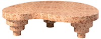 Table basse de salon en bois massif de couleur crème de style français, table de loisirs de balcon de style antique, design personnalisé