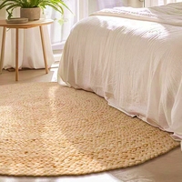 100% Handmade Hand Woven Round Circle Natural Jute Area Rugs Jute Carpets Rugs Floor Mats Tapis