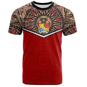 Camiseta de Manga Corta para Hombre, Estilo Polinesio Tongano, con Estampado de Tatuaje Totem, Cómoda y Casual, Venta al Por Mayor - Product Image 1