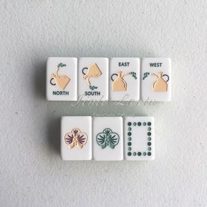 Fichas de Mahjong Americanas de Acrílico de Lujo con Diseño de Plantas Modernas, 160 Piezas, Plegables, Grabadas, <span class=keywords><strong>3</strong></span> Capas, 32 mm, Duraderas y Ecológicas - Product Image 3