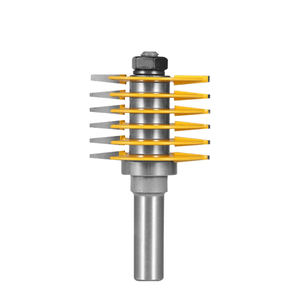 YUFU L-N121 1 8mm 1/2inch Shank Carbide TiCN Coated Climb Milling High Quality Adjustable Finger Joint Router Bit for <b>Engraving</b> - Product Image 1