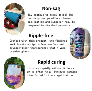 Resina do Tumbler da Industrial-categoria de DLD-cura 24H rápida, 15-Min tempo de trabalho, Non-Yellowing & <span class=keywords><strong>Scratch</strong></span>-Resistant para pro resultados - Product Image 3