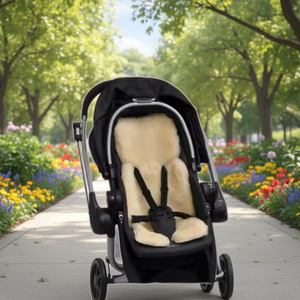 Tapis <span class=keywords><strong>de</strong></span> poussette pour bébé, tapis <span class=keywords><strong>de</strong></span> siège chaud en laine douce <span class=keywords><strong>de</strong></span> mouton mérinos australien haute densité, taille personnalisée pour bébé - Product Image 1