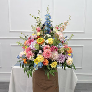 Venta al por mayor bolas de flores baratas centros de mesa <span class=keywords><strong>Lila</strong></span> alta calidad 65cm alta calidad coloridas bolas de flores de seda arte - Product Image 1