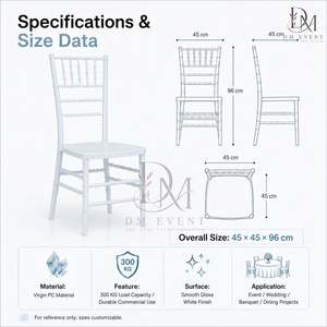 Clear Polycarbonate Chiavari <b>Chair</b> Lightweight Crystal Look for Wedding and Banquet Events - Product Image 3