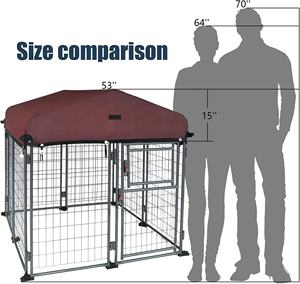 Vente en gros, haute qualité, populaire, toutes les tailles, extérieur, grands chenils pour chiens de compagnie, cages en métal - Product Image 4