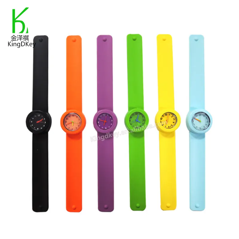 저렴한 공장 가격 어린이 시계 도매 프로모션 파파 handclock 실리콘 석영 슬랩 relojes OEM