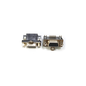 <span class=keywords><strong>DR</strong></span> 15-Pin Aksesori perempuan piring Plug-in papan 90 derajat bengkok kaki VGA seri Port soket tiga baris aksesori konektor piring - Product Image 4