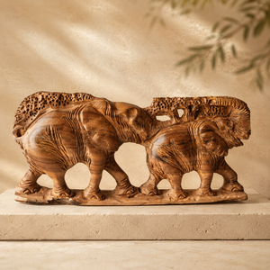 Ensemble de sculptures en bois africaines vintage Art Déco Pop Art, figurines d'animaux Girafe Zèbre, artisanat naturel, marque Chisel, Zimbabwe - Product Image 4
