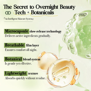Mascarilla Facial OEM al por Mayor Popular de Selaginella Tamariscina, Refrescante, Aclarante y Rejuvenecedora para el Cuidado de la Piel, Mascarillas Faciales de Belleza para Dormir - Product Image 4