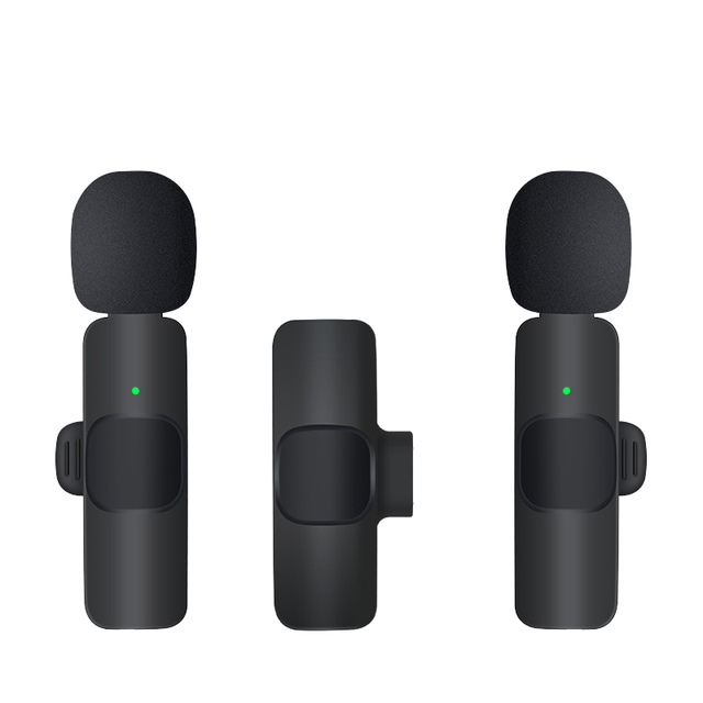 Professional Mini 2Pack Wireless Lapel Microphone C iPhone Compatible 3.5mm Live Streaming Microphone Collar Lavalier MICROPHONE