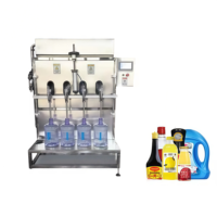 Machine à bouteilles d'eau semi-automatique à 4 têtes de 19 litres, machine à bouteilles de 5 gallons pour eau pure, bière, savon liquide, lait, aliments en plastique