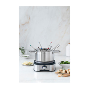 Set per fonduta Lacor con pentola da 20 cm in acciaio inox e riscaldatore elettrico per cucinare in compagnia - Product Image 2