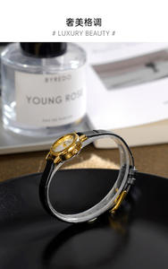 Montre à quartz ovale élégante et délicate pour femmes, bracelet en cuir rétro, fabrication haut de gamme personnalisée - Product Image 6