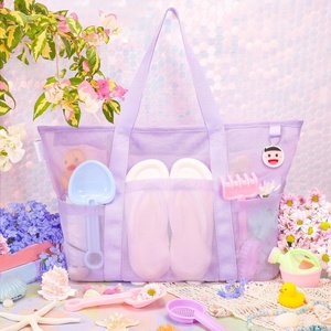 <span class=keywords><strong>Bolsa</strong></span> de Playa <span class=keywords><strong>Grande</strong></span> de Malla con Cierre, Impermeable y Resistente a la Arena, con 8 Bolsillos para Juguetes y Accesorios de <span class=keywords><strong>Piscina</strong></span> - Product Image 2