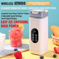 Oplaadbare fruitmixer 420ML Type-C poort voor reizen en picknicks CE RoHS gecertificeerd 15s snelle zelfreiniging 10-12 keer te gebruiken