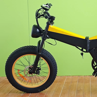 Vélo de montagne électrique au lithium haute performance, moteur 500W, cadre robuste en alliage d'aluminium, pneus larges, vélo électrique pour la conduite hors route