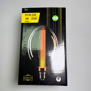 Ampoule LED à filament vintage E27 3W, verre ambré, lumière décorative Edison, 1800K blanc chaud, grande lampe ovale design - Product Image 2
