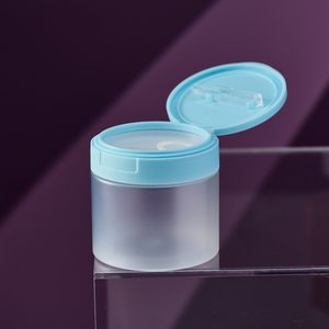 Couleur personnalisée givrée clair 80ML 300ML 66MM 82MM capuchon à rabat gel mat maquillage tampon de coton masque facial pot de crème pour le corps avec pince - Product Image 2