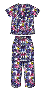 Nouvel hôpital de haute qualité Logo personnalisé uniformes infirmiers médicaux à la mode imprimé dessin animé gommages pour femmes gommages uniformes ensemble - Product Image 5