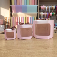 Caja de Regalo Plegable de Papel Kraft con Ventana, Cierre Magnético con Lámina Dorada, Materiales Reciclados, Recuerdos para Bodas y Cumpleaños, Dulces