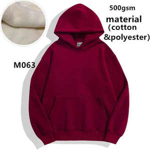 Sweat à capuche en peluche de coton et velours pour hommes et femmes, logo personnalisé, pull lourd, anti-rétrécissement, taille 6XL pour l'hiver, vente en gros - Product Image 3