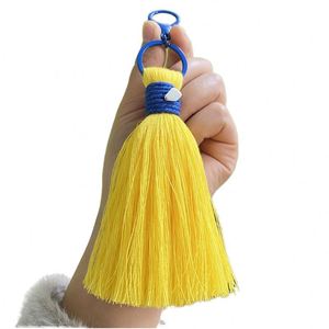 Nuevo Llavero de Estilo Pastoral Hecho a Mano con Hilo de Algodón, Macramé Boho, PVC Ecológico, Colgante de Borla para Bolso o Coche - Product Image 1