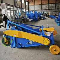Récolteuse de pommes de terre automatique mini haute productivité à déchargement automatique, deux rangs, avec moteur, pour la récolte de carottes et d'oignons