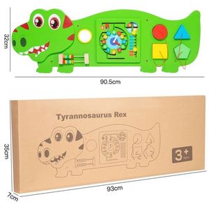 Jouets sensoriels Montessori, cadeau idéal pour la salle de jeux des enfants, panneaux d'activités interactifs pour la construction d'un mur d'activités, pterosaure, dinosaure - Product Image 5
