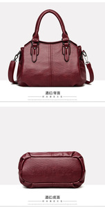 High Quality Women Bag Soft PU Leather Handbag Ladies Messenger Bag Solid Shoulder Bag - Product Image 5