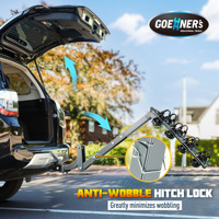 Portabicicletas Profesional Todoterreno Antivibración de Acero al Carbono, Montado en Enganche, Receptor de 2 Pulgadas, Capacidad de 240 LBS, para 4 Bicicletas, Compatible con GMC, Ford, Chevrolet, SUV