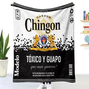 2023 nuevo diseño EE. UU. Venta caliente personalizado mexicano Borracha Chingona Toxica sublimación polar viaje manta de poliéster - Product Image 6