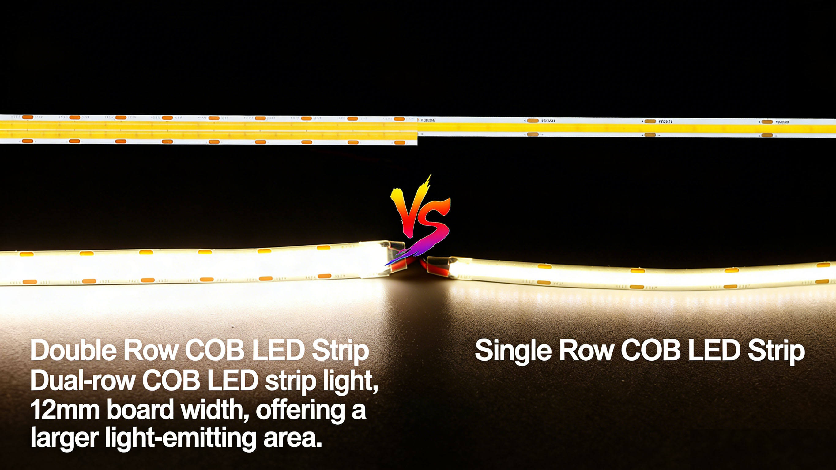 COB LED Strip Lights 24V Dimmable 600leds Double Row Flexible LED Rope Lights for Bedroom with Remote Living Room Shelf Cabinet