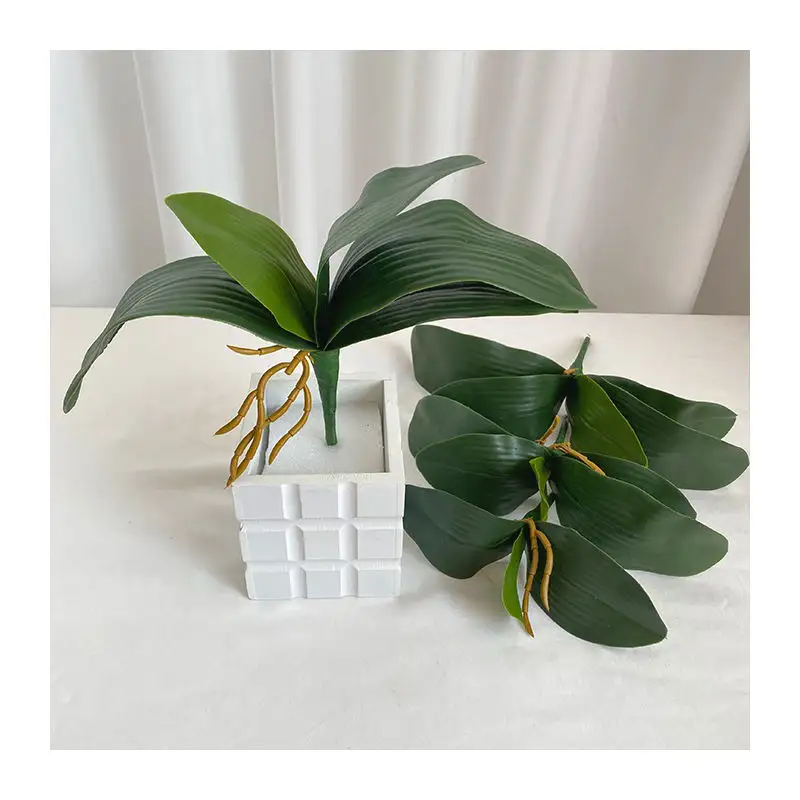 Soft Glue Phalaenopsis leaves decorative artificial leaves dekoration plant
