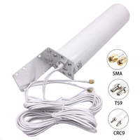 Antenne extérieure LoRa/LPWAN LEAD LC-2506W-15 12DBi omnidirectionnelle 698-2700MHz TS9 polarisation verticale <1.5 VSWR 10W