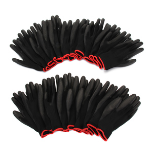 Penjualan terlaris 2025 13 Gauge poliester Shell dengan hitam PU dilapisi murah sarung tangan kerja - Product Image 2