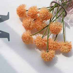 CallaFloral Bulbe de pissenlit artificiel orange en plastique, branche unique, décoration de mariage, style Instagram - Product Image 1