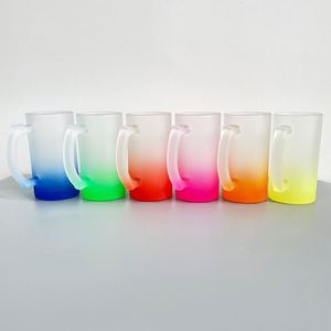 16Oz Sublimation Blank Stein Classic Mug Colorful Heavy <b>Beer</b> Glasses for Iced Coffee - Product Image 2