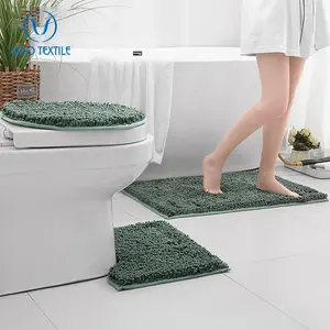 UOO Set di 3 pezzi da bagno antiscivolo Set di tappetini da bagno