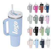 Thermos isothermes personnalisés avec logo, 40 oz, avec poignée, tasse à café isolée, tasse de voyage en acier inoxydable 304