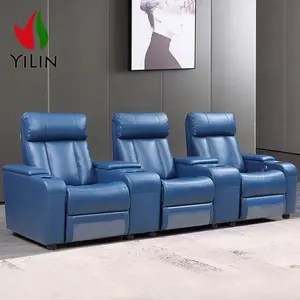 Yilin muebles de lujo gran oferta seccional potencia ajustable eléctrico Home Theate silla reclinable Cine Teatro sofá