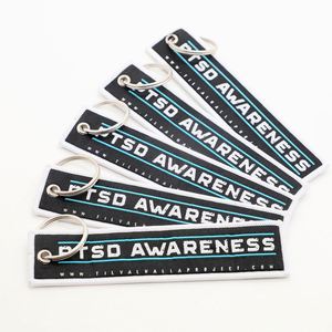 Porte-clés personnalisé en tissu pour le soutien de la santé mentale, idéal pour les soins aux anciens combattants et les cadeaux pour les organisations caritatives - Product Image 2