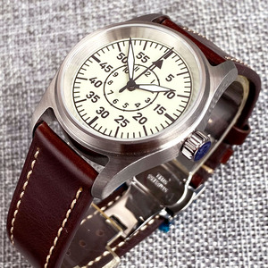 Vintage <span class=keywords><strong>Pilot</strong></span> Diver Watch S NH35 Movt Super Luminous Tandorio Reloj de pulsera mecánico Hombres Cierre plegable Montre Homme Sapphire - Product Image 4