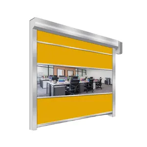 Puerta de persiana enrollable rápida para Taller de sala limpia de guardia de entrada automática de PVC de alta velocidad de Venta caliente
