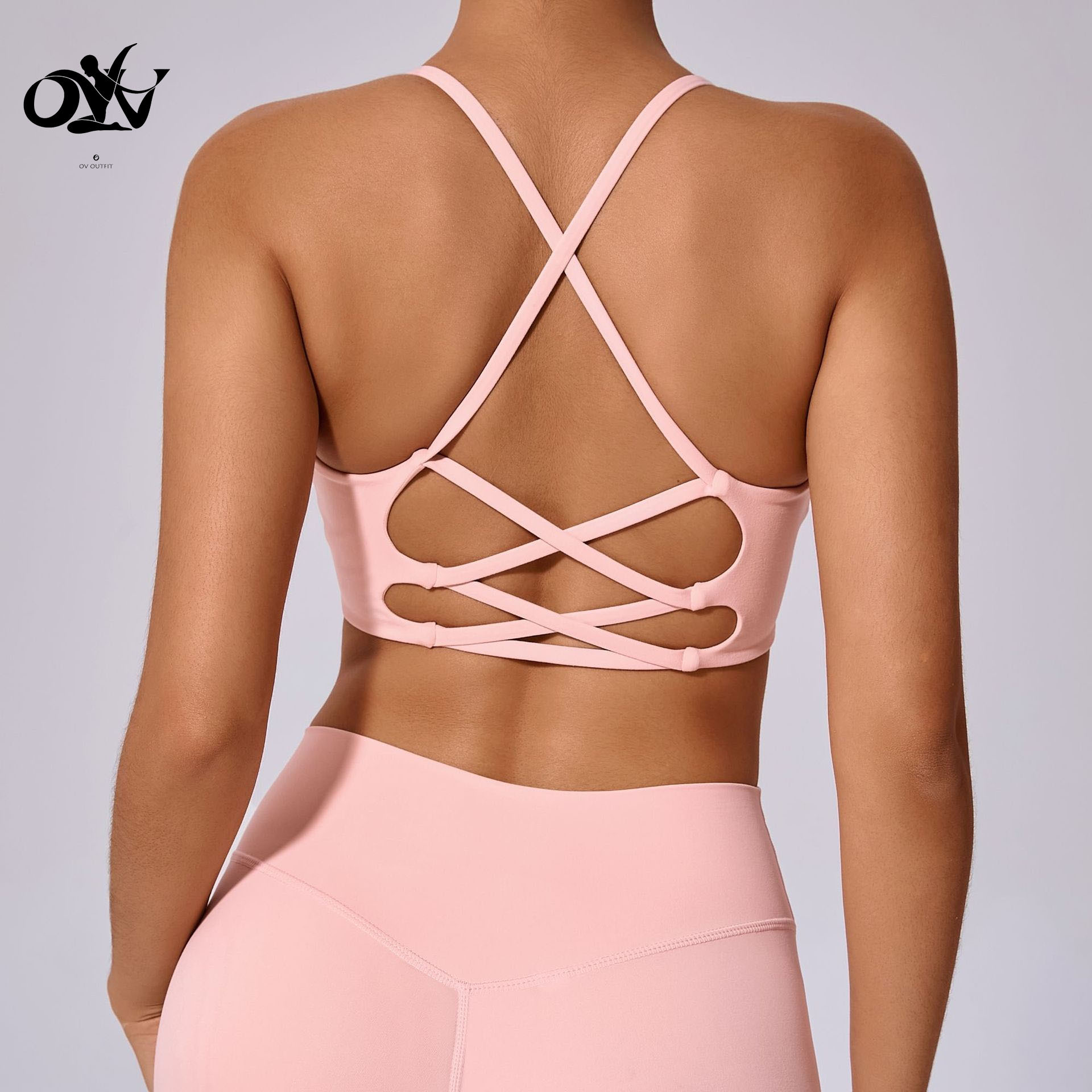 Crisscross Back Shock Absorption Yoga Bra High Strength Nude-feeling Women Gym Tops Breathable Quick-drying comfort Yoga Vest