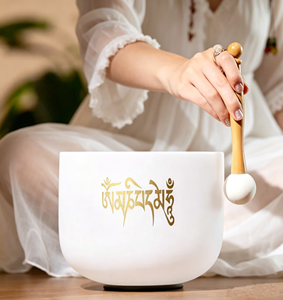 Fabricante Chino de Cuencos Tibetanos de Cristal de <span class=keywords><strong>Cuarzo</strong></span> Esmerilado con Mantra Personalizado, para Sanación Sonora y Meditación, OEM/ODM Disponible - Product Image 5