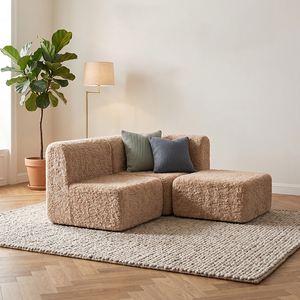 Juego <span class=keywords><strong>de</strong></span> Sofás Modulares <span class=keywords><strong>de</strong></span> Espuma para Niños Pequeños, 4 Piezas, Inodoros, Tapizados en Sherpa, con Soporte para Personalizar <span class=keywords><strong>el</strong></span> Color y <span class=keywords><strong>el</strong></span> Logotipo - Product Image 2